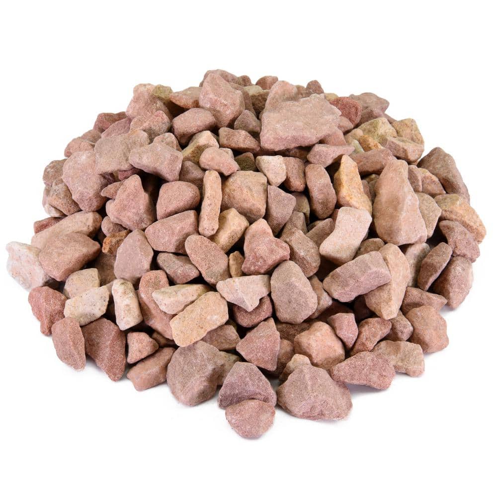 0.25 cu. ft. 3/8 in. Vegas Pink Crushed Landscape Rock for Gardening, Landscaping, Driveways and Walkways - Hercitys