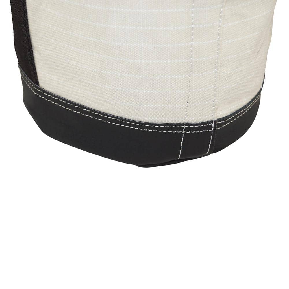 12 in. 1-Pocket Utility Tool Bucket in White with Hook - Hercitys