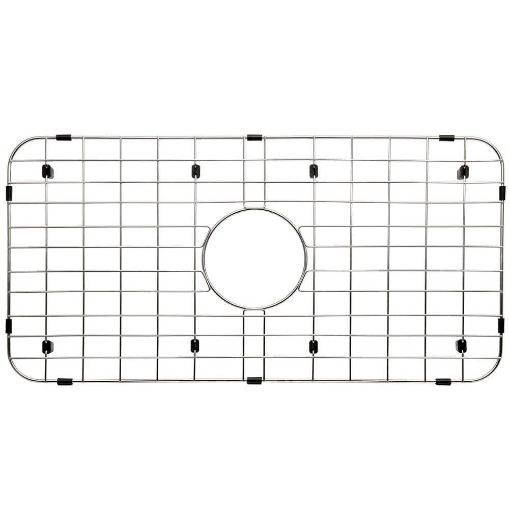 25 in. x 12.8 in. Center Drain Stainless Steel Sink Grid - Hercitys