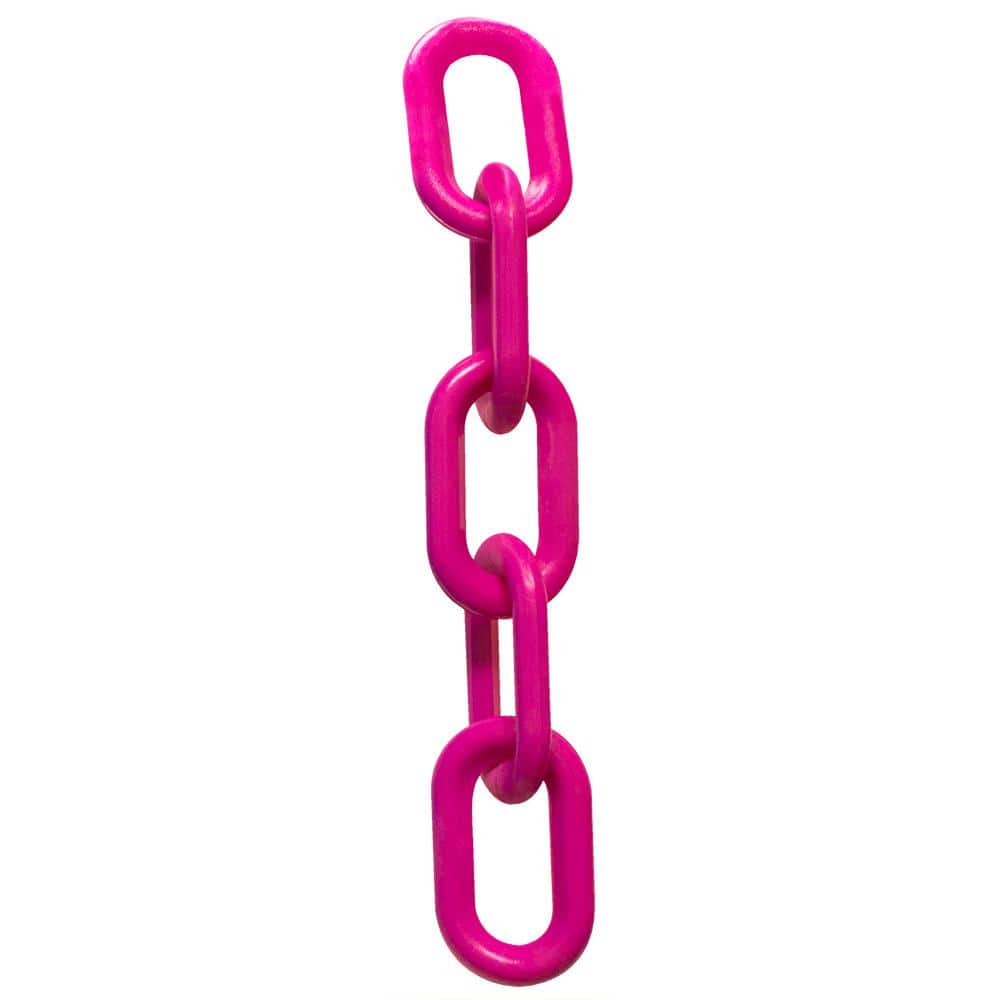 1 in. (#4, 25 mm) x 25 ft. Magenta Plastic Chain - Hercitys