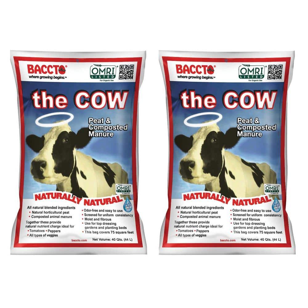 1640 Wholly Cow Horticultural Compost and Manure, 40 Qt. (2-Pack) - Hercitys