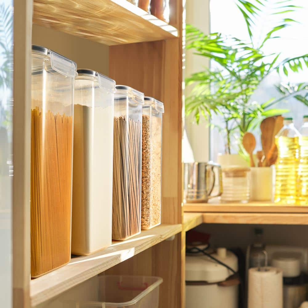 2-Pack Airtight Food Dispenser Containers and Kitchen Organization with Lids - Hercitys