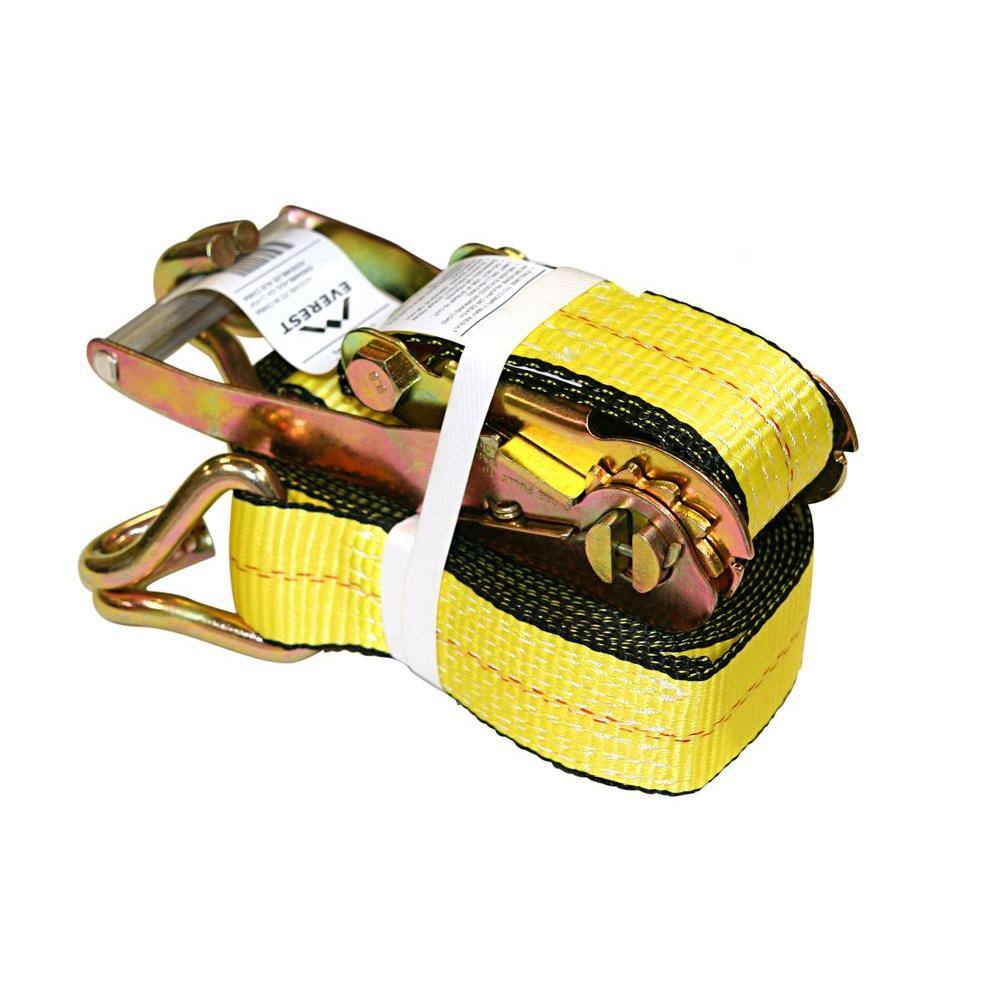 2 in. x 27 ft. Heavy-Duty Ratchet Tie-Down Trailer Strap (10,000 lbs.) - Hercitys