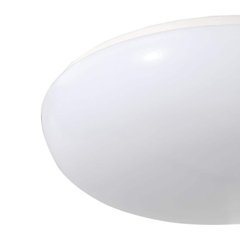 11 in. White LED Low-Profile Residential Round Flush Mount - Hercitys