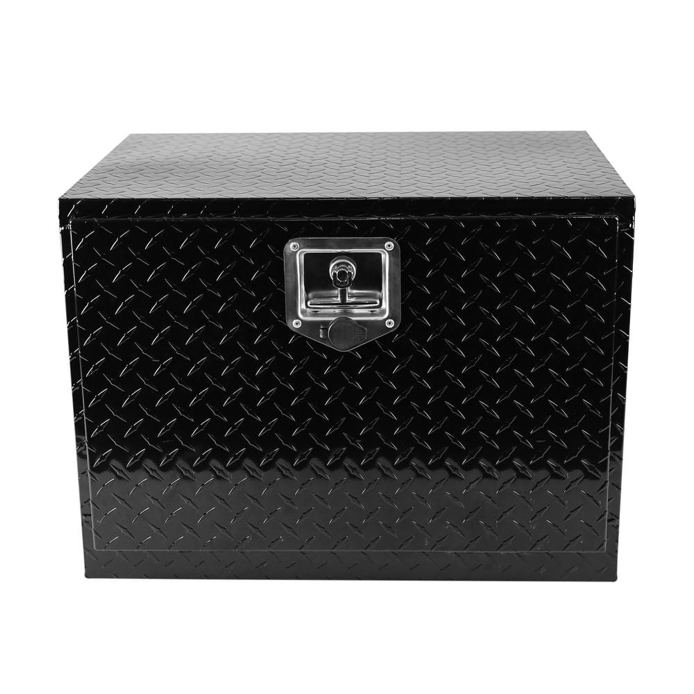 32 Gal. Aluminum Deck Box Pick Up, Underbody Truck Box, 24x17x18 in. Pickup Storage Box, Toolbox with Lock and Keys - Hercitys