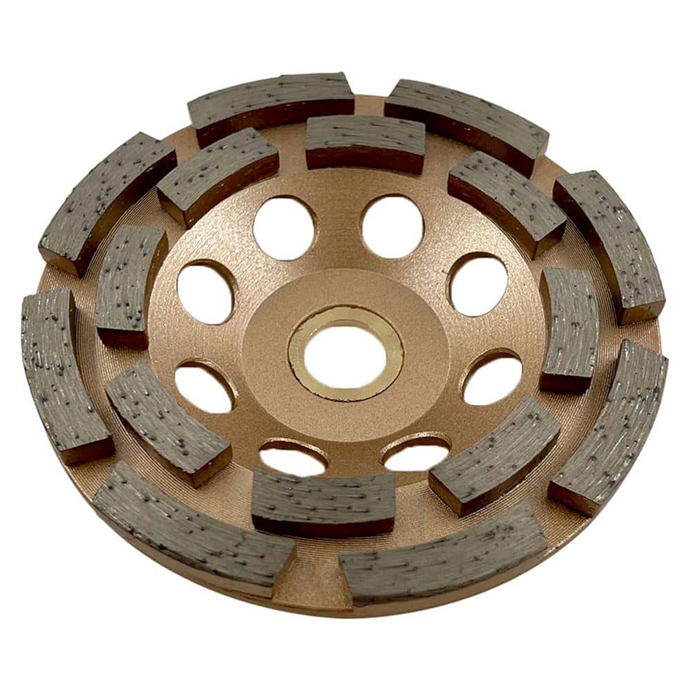 4.5 in. Diamond Grinding Wheel for Concrete and Masonry, 16 Double Row Turbo Segments, 7/8 in. -5/8 in. Arbor - Hercitys