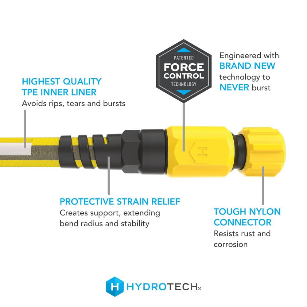 5/8 in. Dia x 100 ft. Flexible Flat Jacket Garden Water Hose - Hercitys