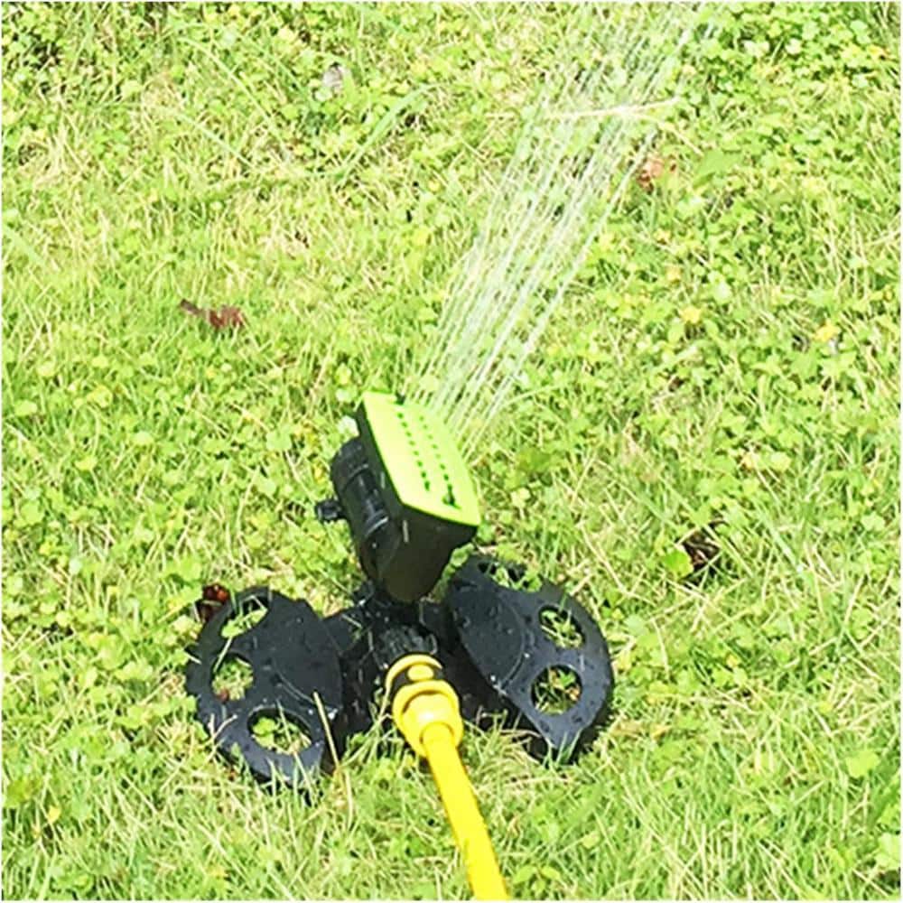 3200-sq. ft. Revolving Sprinkler 16-Hole Oscillating Sprinkler with Angle & Outlet and Spraying Adjustment, Green Finish - Hercitys