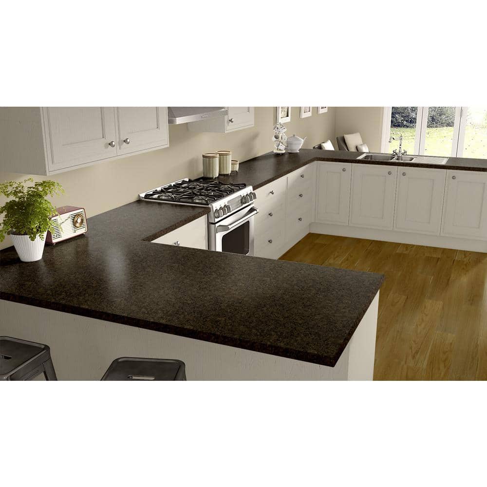 5 ft. x 10 ft. Laminate Sheet in Milano Brown with Premium Quarry Finish - Hercitys