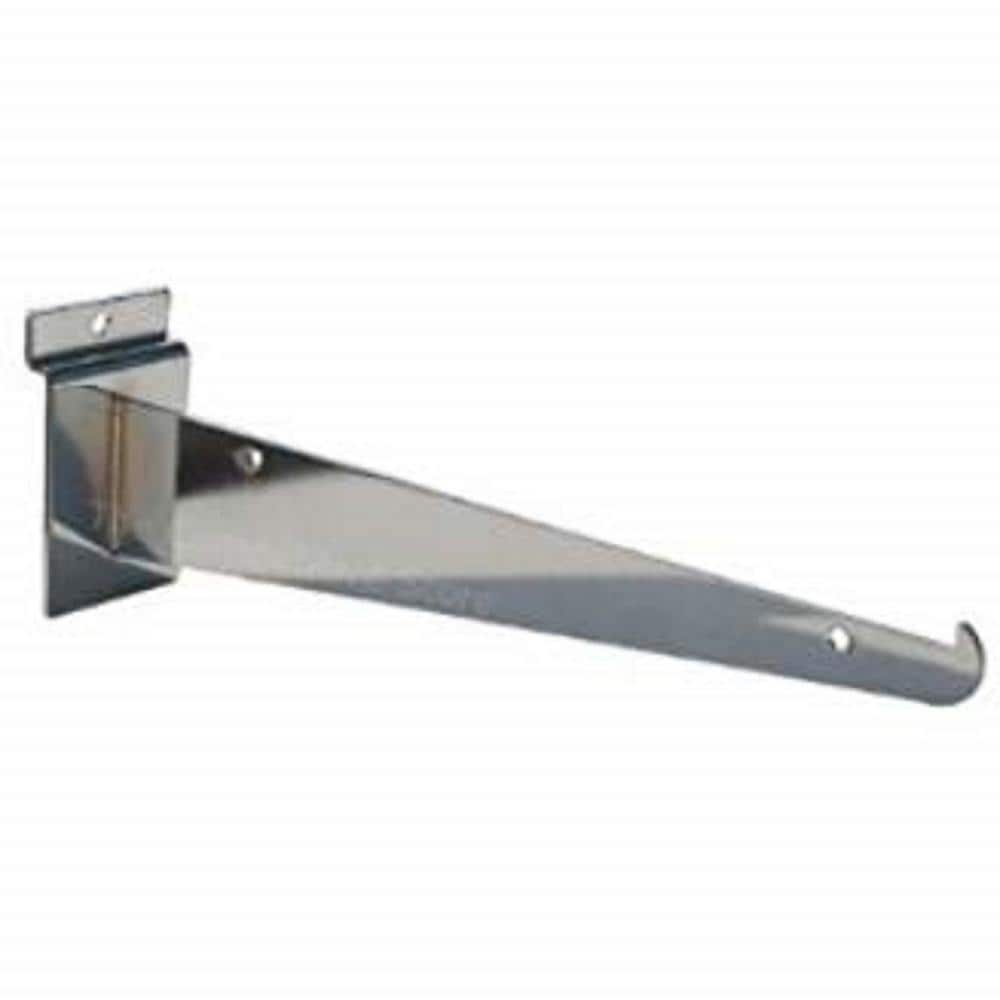 12 in. Chrome Slatwall Knife Shelf Bracket (48-Pack) - Hercitys