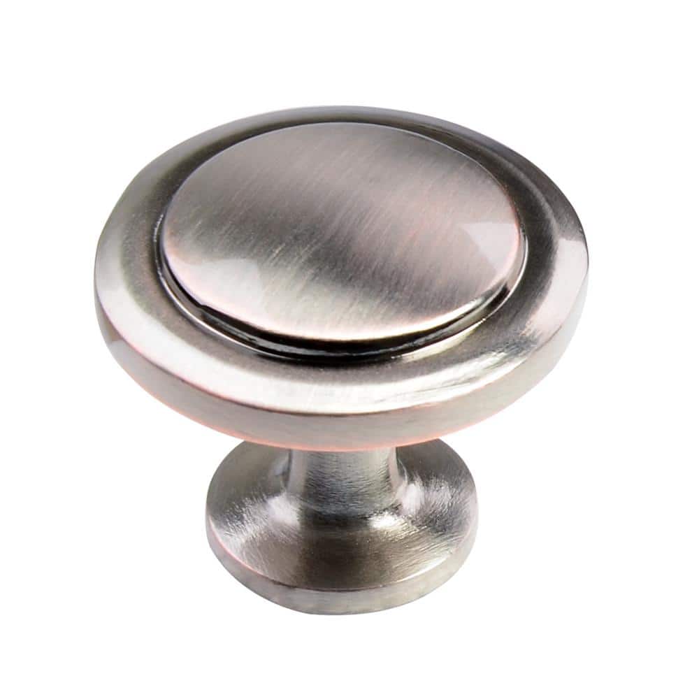 1-1/4 in. Satin Nickel Round Cabinet Knob (10-Pack) - Hercitys
