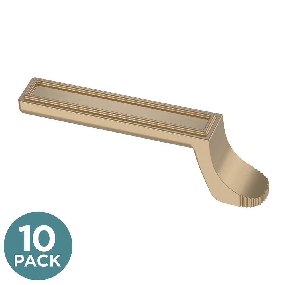 (10-Pack) Structured Column 3-11/16 in. (93 mm) Traditional Champagne Bronze Bar Cabinet Knobs - Hercitys