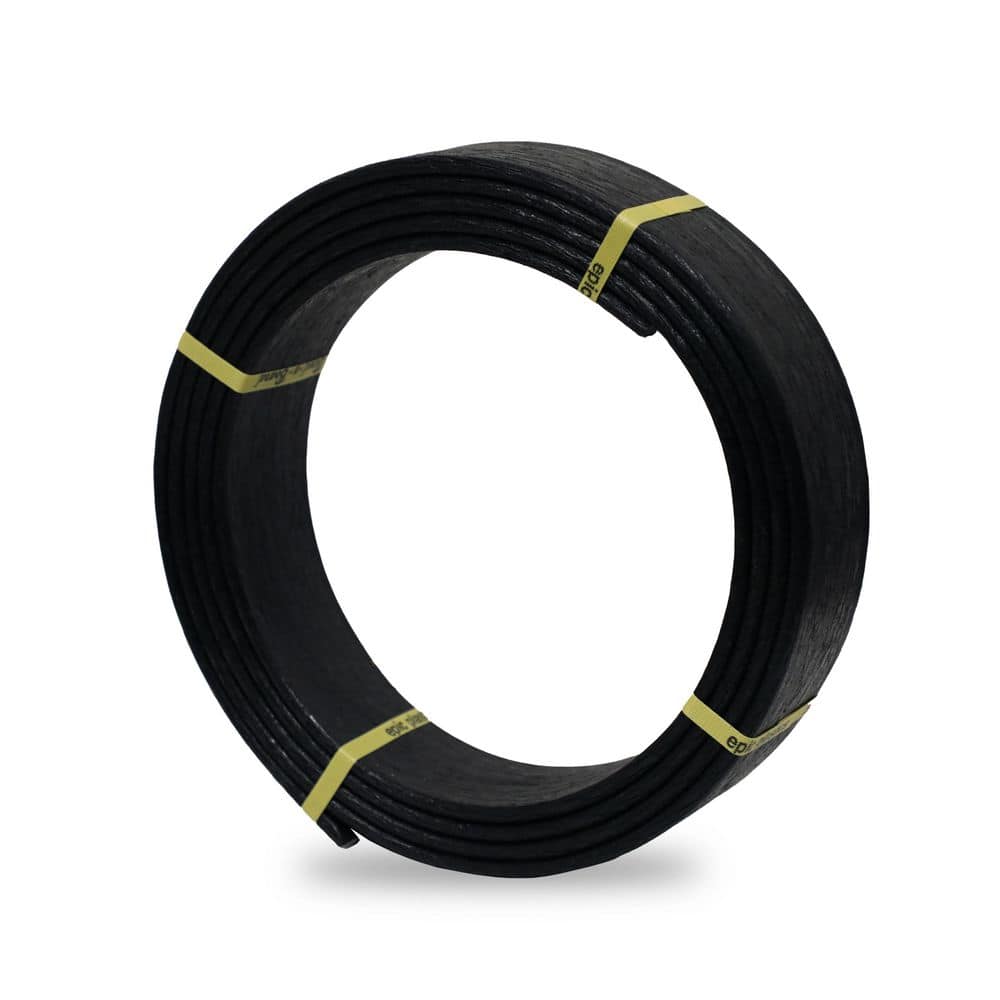 16 ft. x 3.3 in. x .30 in. Benda Board Flex Plastic Black Edging Pack (4-Stakes Included) - Hercitys