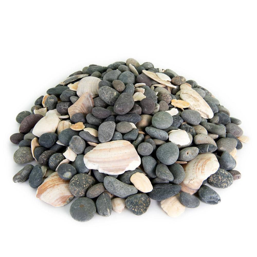 0.25 cu. ft. 5/8 in. to 7/8 in. San Quintin Mexican Beach Pebble Smooth Round Rock for Gardens, Landscapes and Ponds - Hercitys