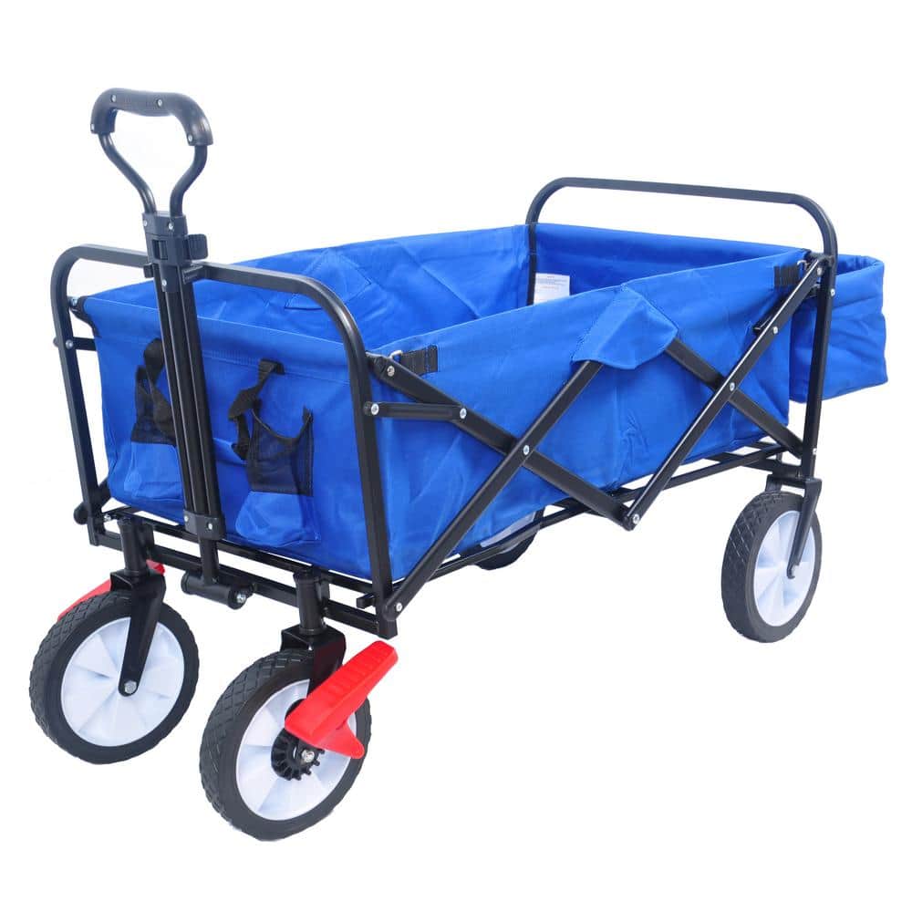 26.42 cu. ft. Steel Folding Wagon Shopping Beach Garden Cart - Hercitys