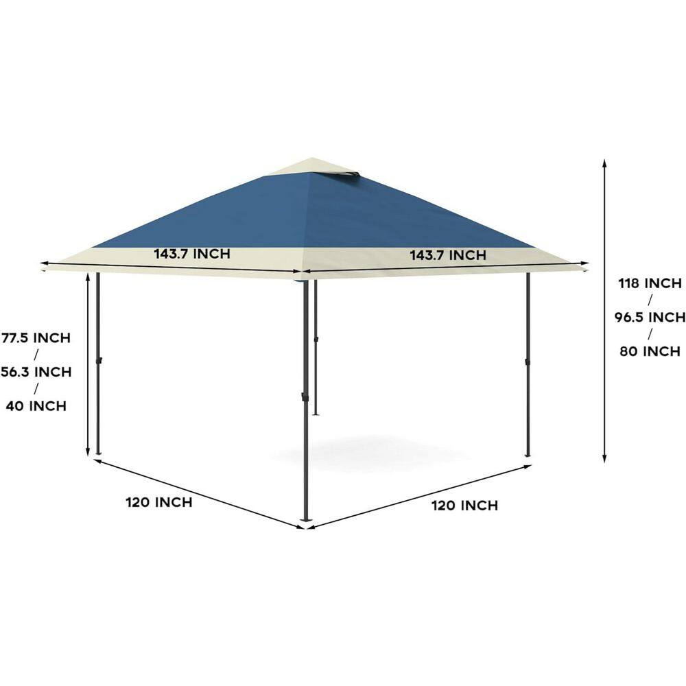 12 x 12 Pop Up Gazebo Outdoor Canopy Shelter with 4 Stanbags - Hercitys