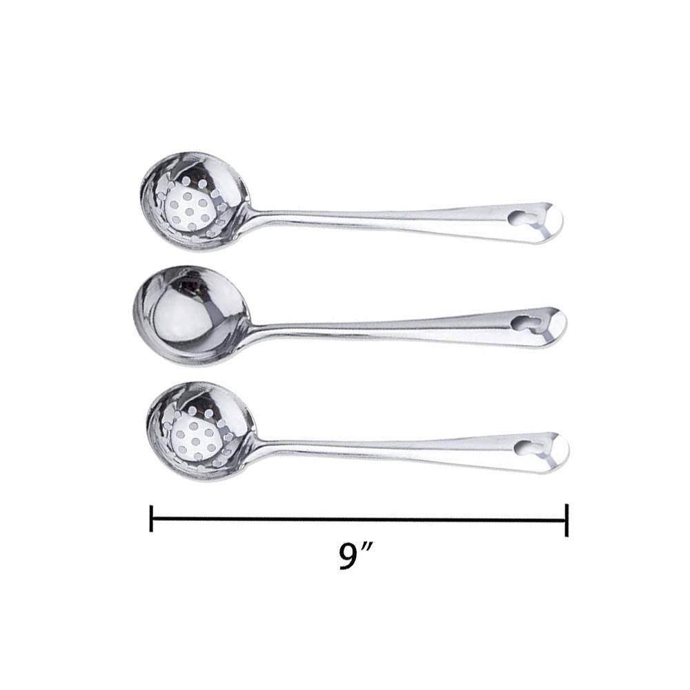 11 in. 4 qt. Stainless Steel Shabu Hot Pot with Divider and 3-Ladles - Hercitys