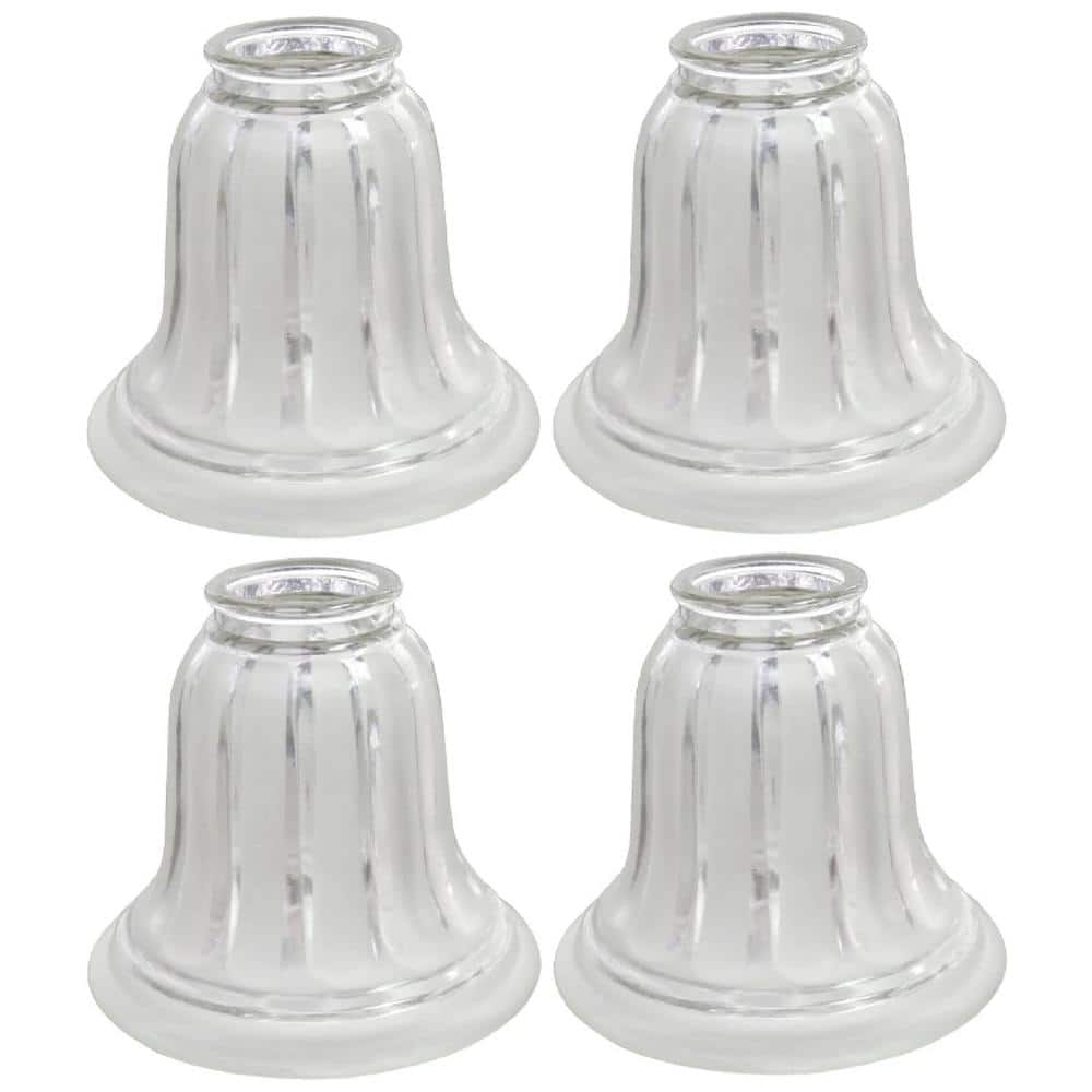 4PK-Lighting Accessory-Replacement Glass-Clear and Sandblasted, 2-1/8 in. Fitter, 5-1/2 in. Dia x 4-3/4 in. H - Hercitys
