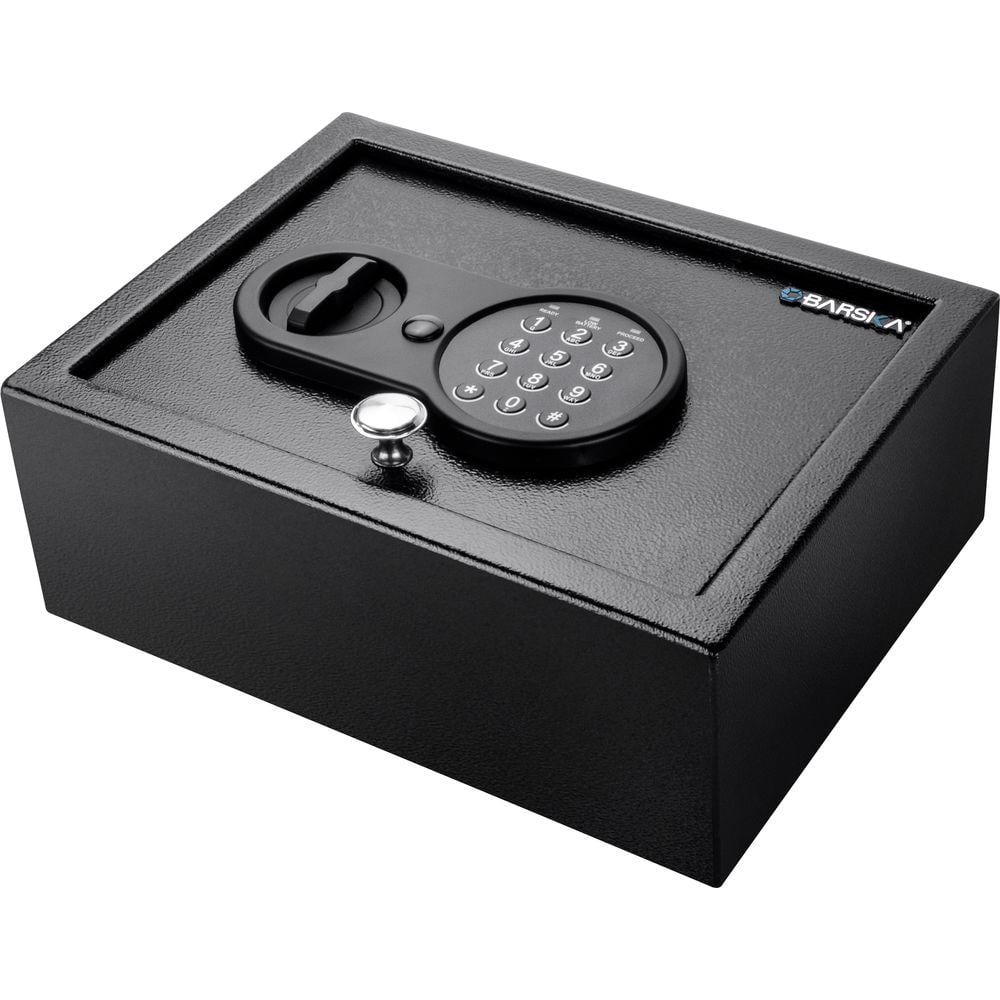 0.15 cu. ft. Steel Top Opening Safe with Keypad, Black - Hercitys