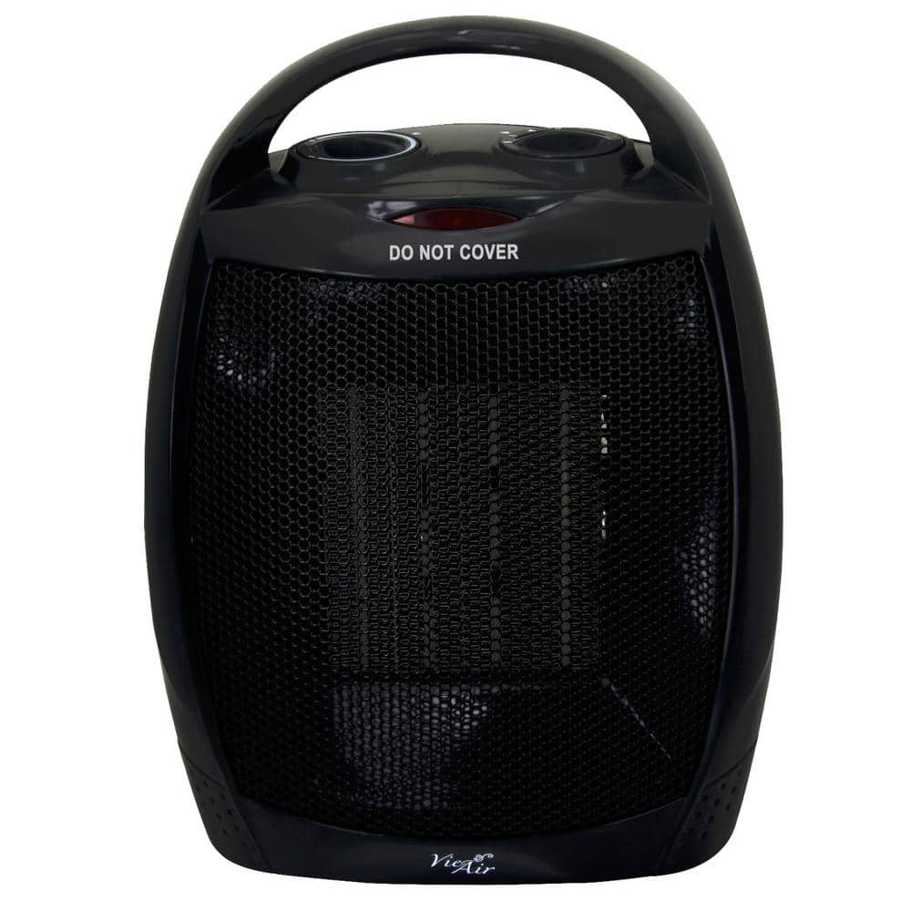 1,500-Watt 2-Settings Electric Portable Ceramic Heater with Adjustable Thermostat - Hercitys
