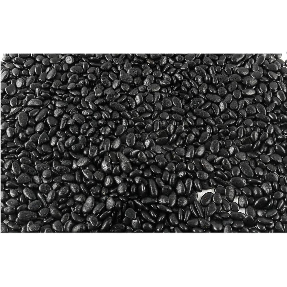 1/4 in. Black Small Polished Gravel Rock Pebbles for Plants, Potting, Succulents and Aquarium Fish Tank, 18 lbs. Bag - Hercitys