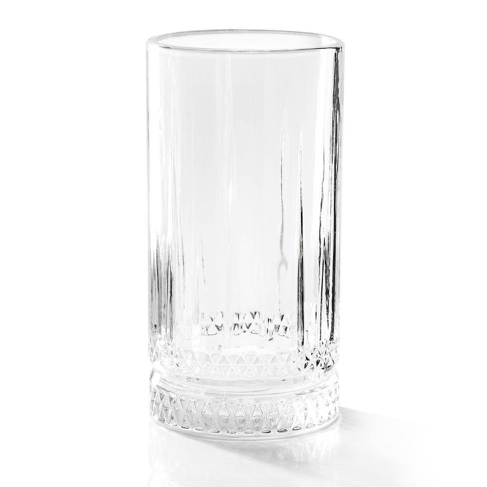 4-Piece 16 oz. Iceberg Embossed Glass Tumbler Set - Hercitys