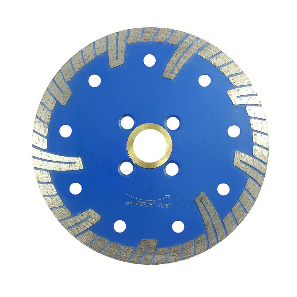 4.5 in. Continuous Rim for Cutting Granite, Concrete and Brick Turbo Diamond Blade Dry/Wet Use (3-Piece Pack) - Hercitys