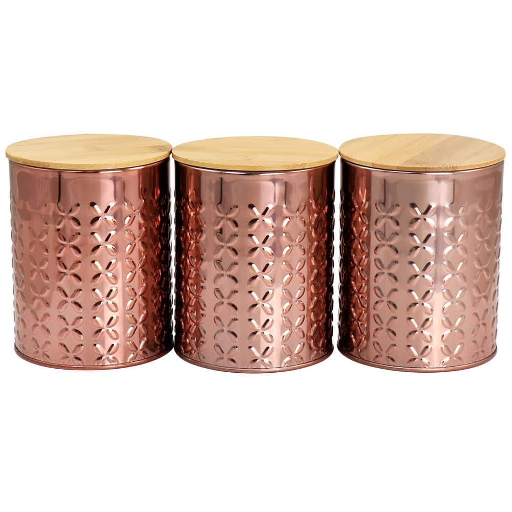 3-Piece Aluminum Canister Set in Copper - Hercitys