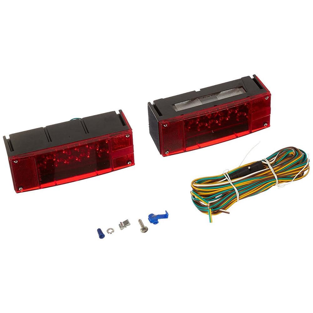 12-Volt LED Low Profile Submersible Rectangular Trailer Light Kit - Hercitys