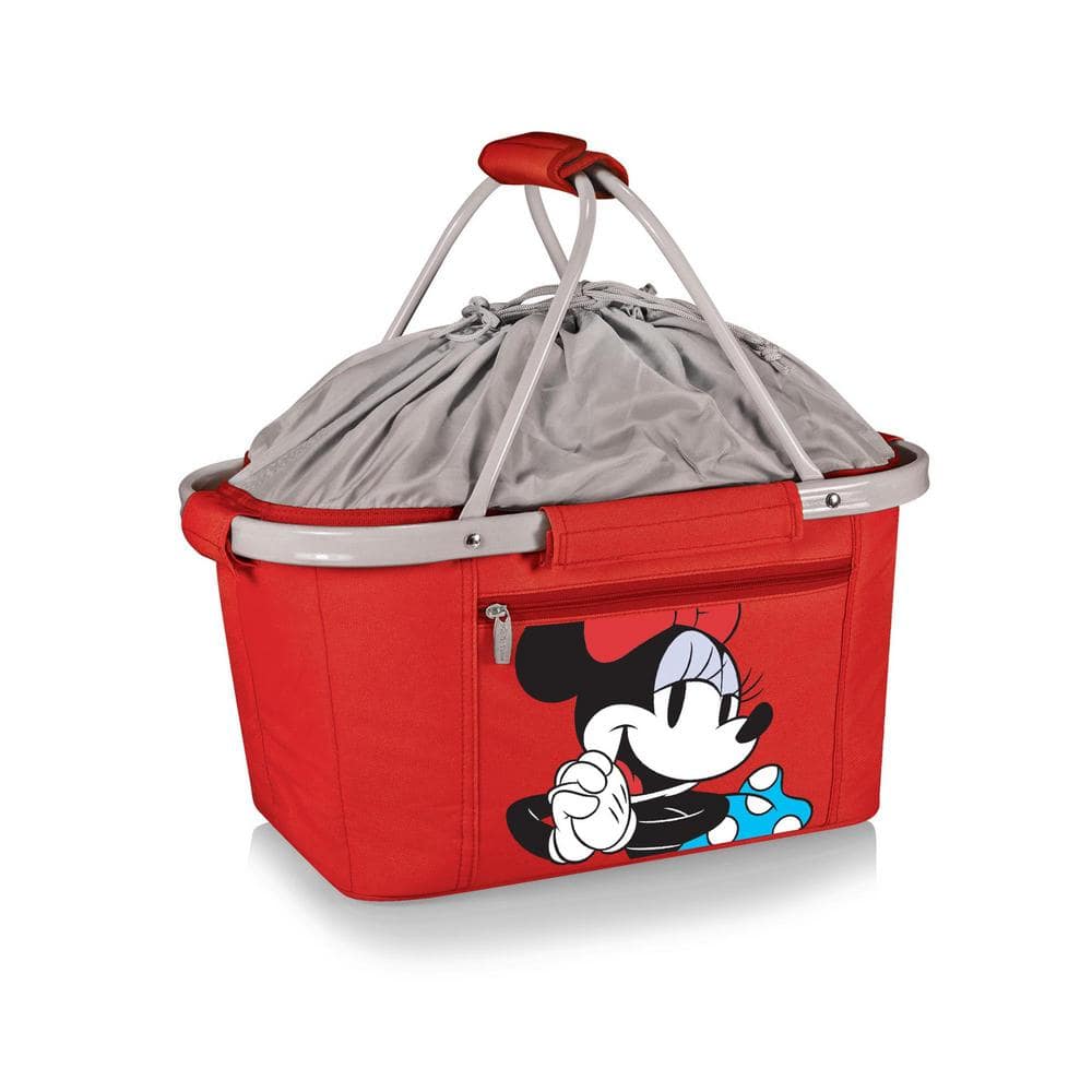 34 oz. Red Minnie Mouse Metro Basket Collapsible Tote Cooler - Hercitys