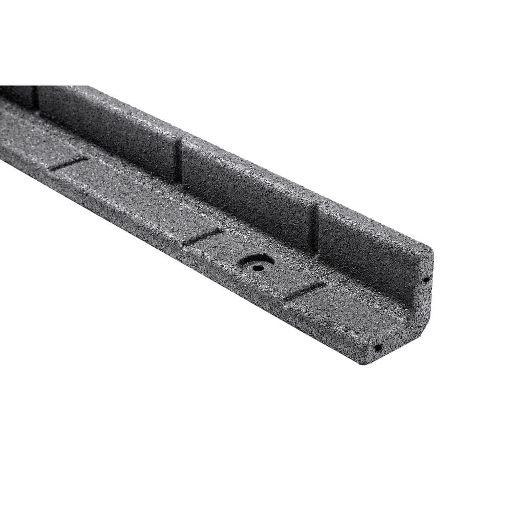 48 in. x 3 in. x 3 in. Roman Brick Dark Gray Rubber Edging (6-Pack) - Hercitys