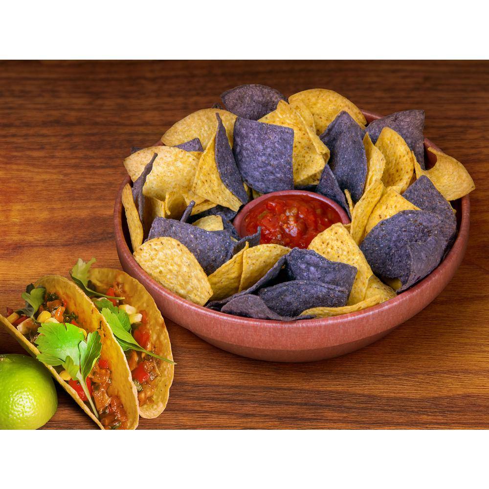 10.5 in. Brown Plastic Circular Tortilla Chip and Salsa Bowl (2-Pieces) - Hercitys