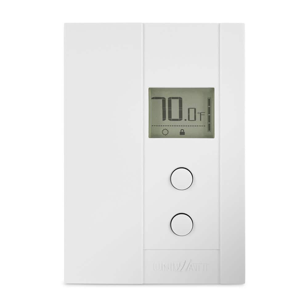 120/208/240-Volt 1000/1730/2000-Watt Non-Programmable Electronic Thermostat in White - Hercitys