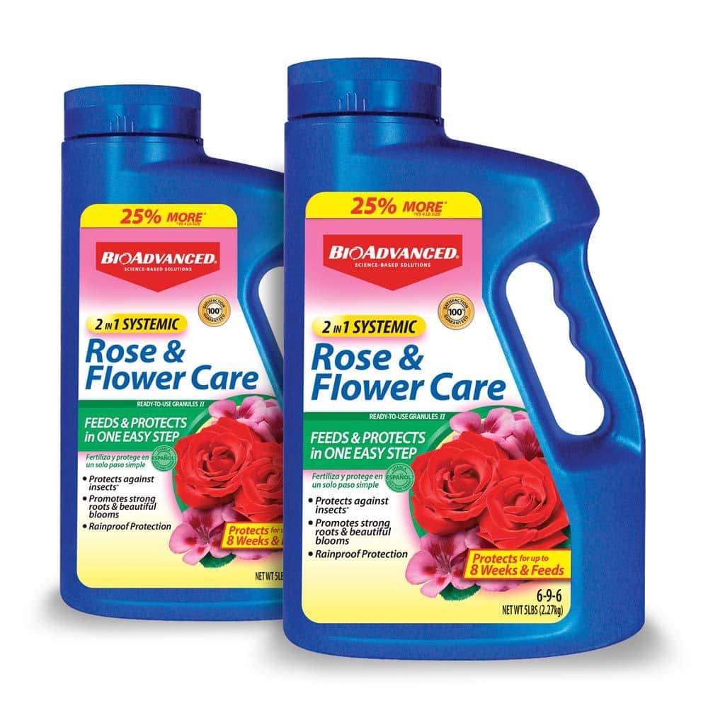 5 lbs. 2-in-1 Systemic Rose and Flower Care Ready-To-Use Granules Insect Killer (2-Pack) - Hercitys