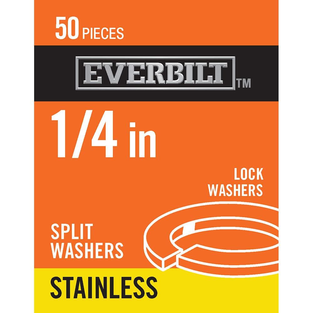 1/4 in. Stainless Steel Lock Washer (50-Pack) - Hercitys