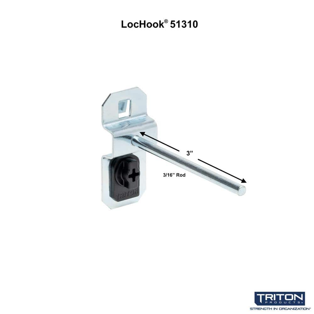 3 in. Single Straight Rod 3/16 in. Dia Zinc Plated Steel Pegboard Hook (5-Pack) - Hercitys