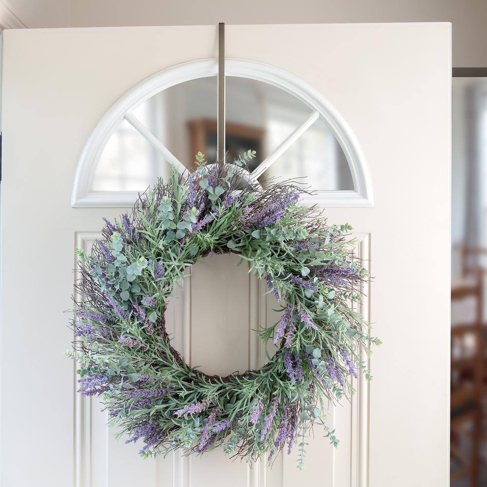 16.5 in. Brushed Nickel Metal HighProfile Wreath Hanger - Hercitys