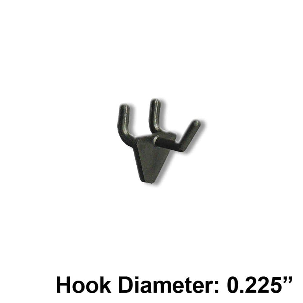 1 in. Black Glass Filled Nylon Hook (50-Pack) - Hercitys