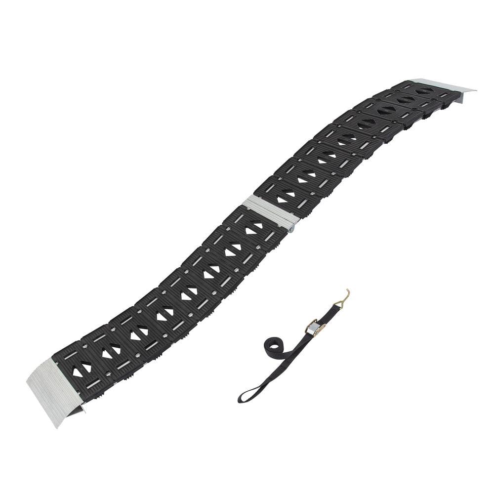 12 in. W x 90 in. L 750 lb. Capacity Hybrid S-Curve Centerfold Truck Loading Ramp (Includes 1 Ramp) - Hercitys