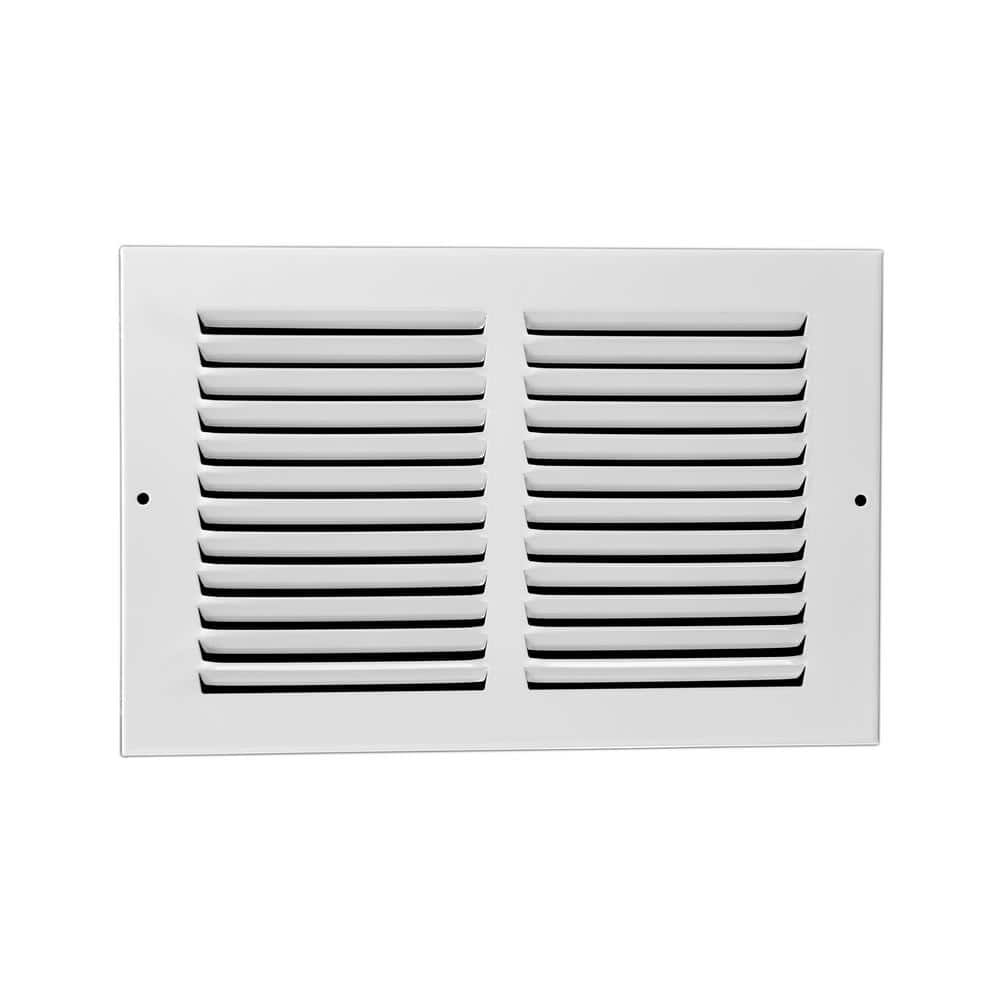 10 x 8 White Flat Return Air Steel Grille - Hercitys
