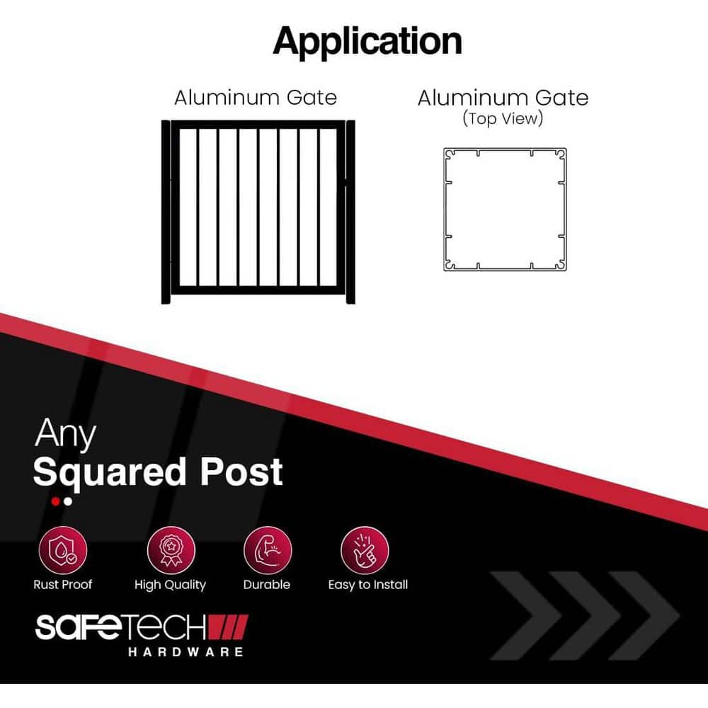 5″ inch. Heavy Duty Adjustable Tension Self-Closing Metal Gate Hinges (2-pack) - Hercitys