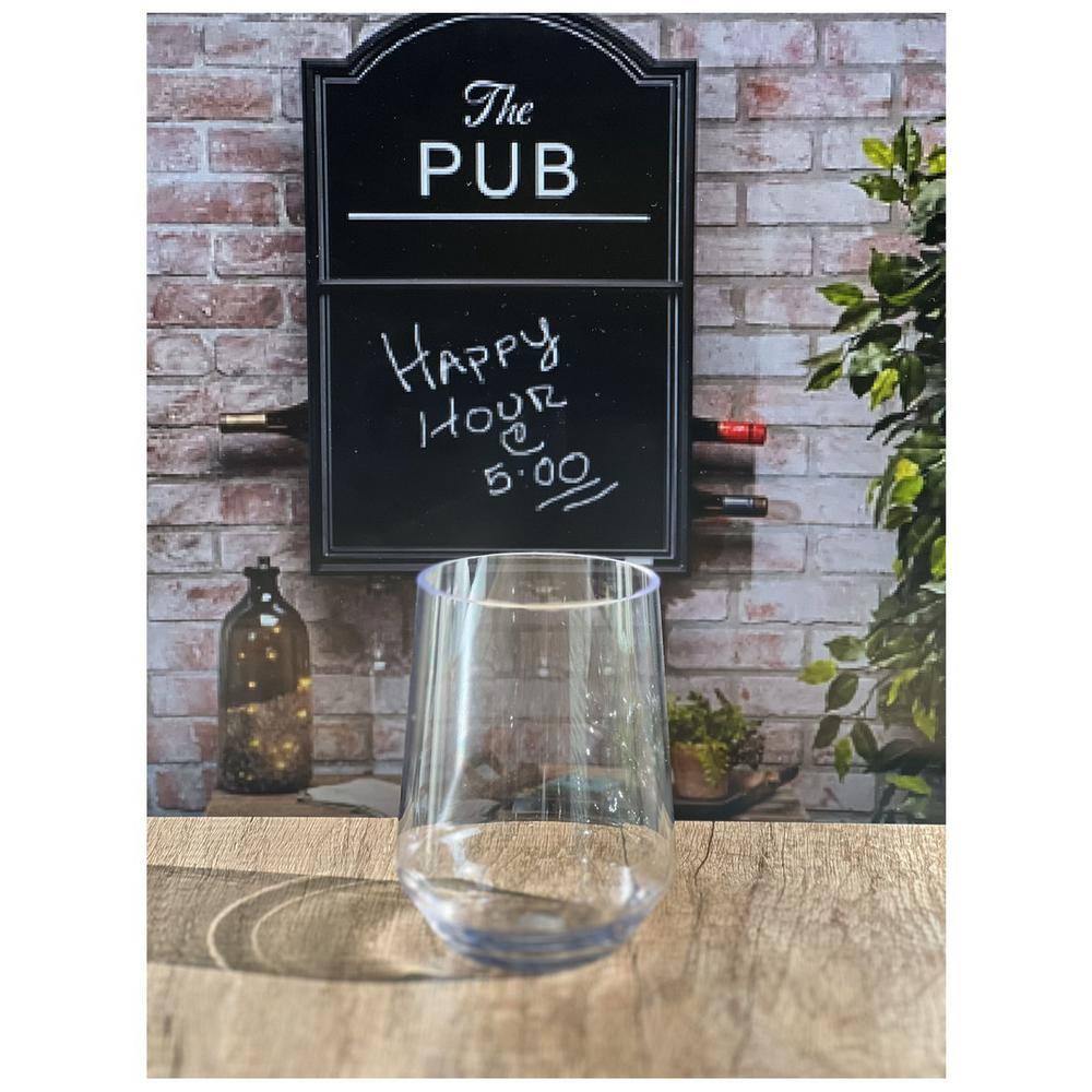 17 oz. Clear Acrylic Wine Glasses Set (Set of 4) - Hercitys