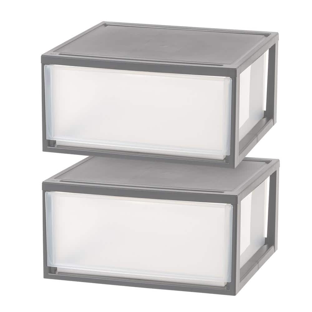 47 qt. Compact Clear Plastic Stacking Drawers - Hercitys