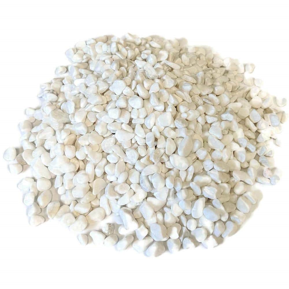 0.125 cu. ft. White Small Gravel 10 lbs. 1/5 in. Size Landscape Rocks - Hercitys