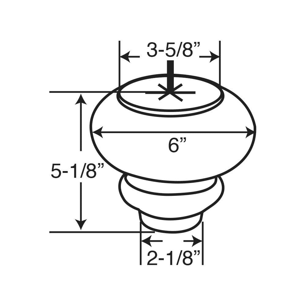 5-1/8 in. x 6 in. Stained Cherry Solid Hardwood Round Sofa Leg (4-Pack) - Hercitys
