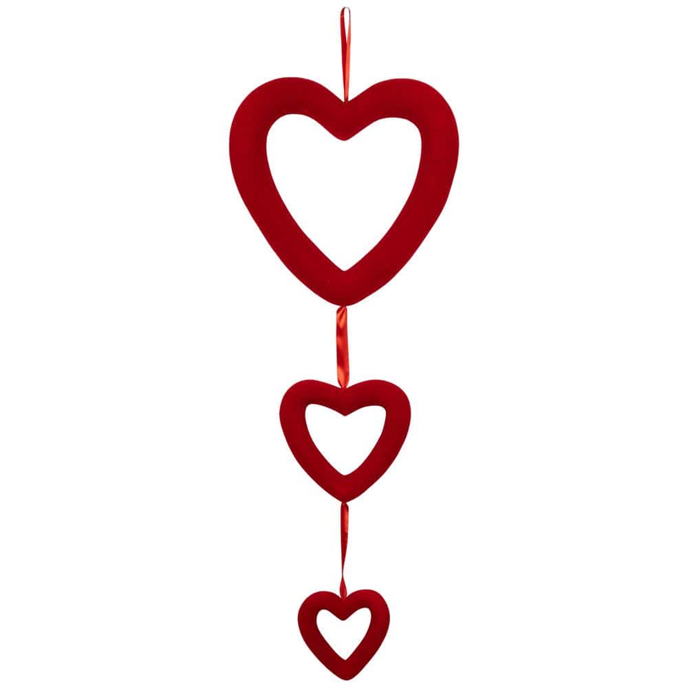 36 in. Trio of Hearts Valentine’s Day Wall Decoration - Hercitys