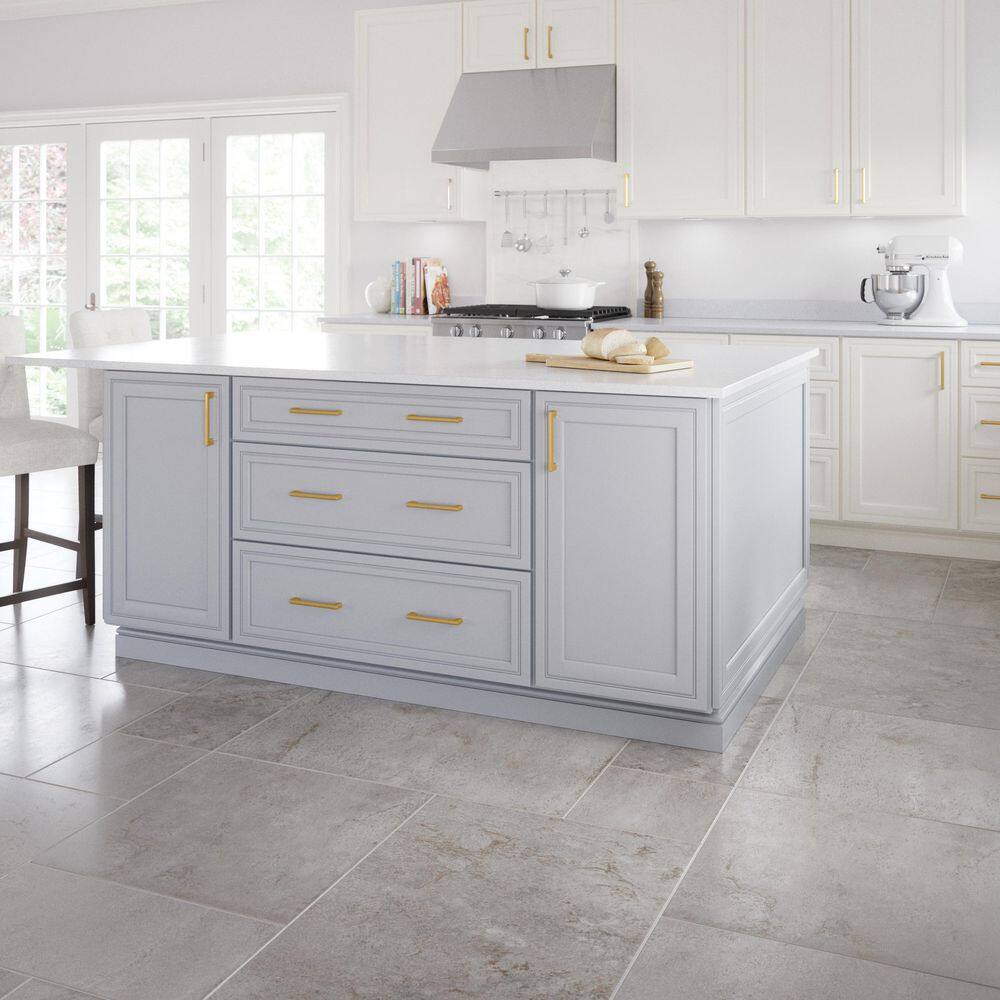 (10-Pack) Scalloped 5-1/16 in. (128 mm) Modern Brushed Gold Bar Cabinet Handle Drawer Pulls - Hercitys