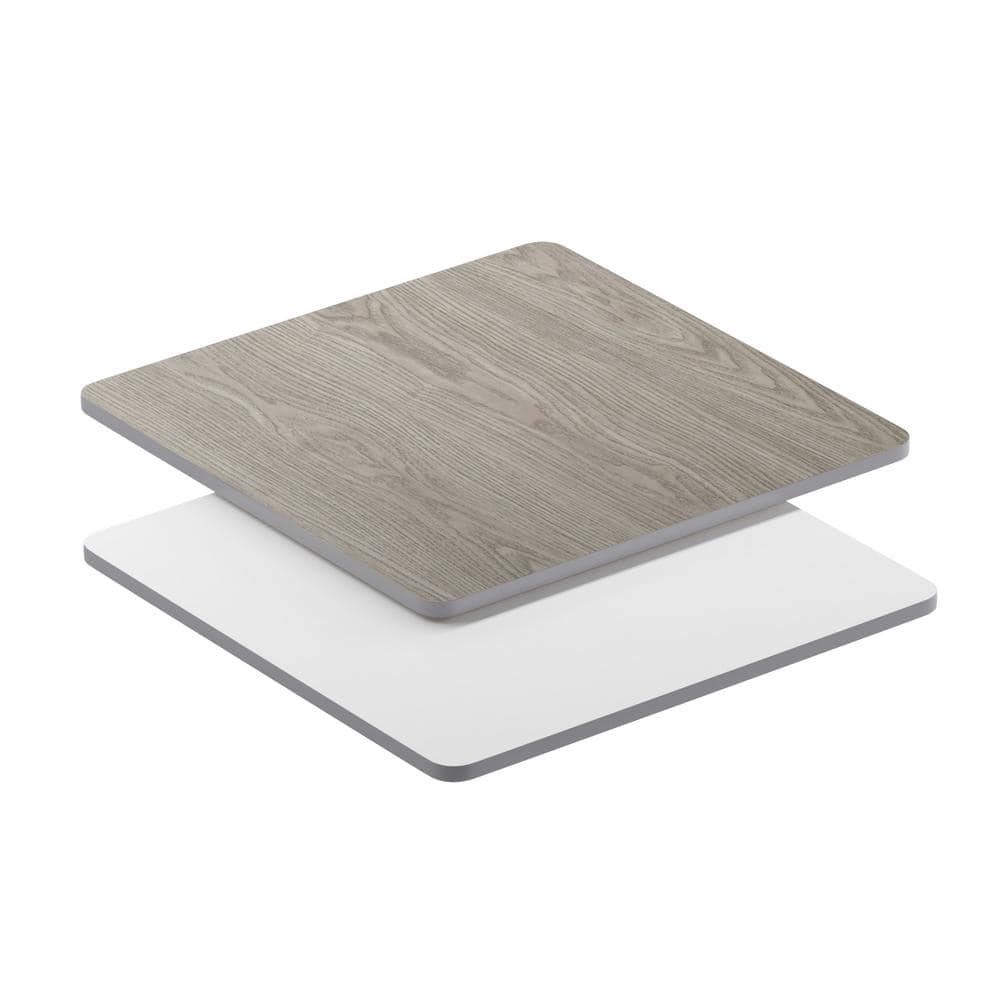 36 in. White/Gray Square Table Top Only - Hercitys