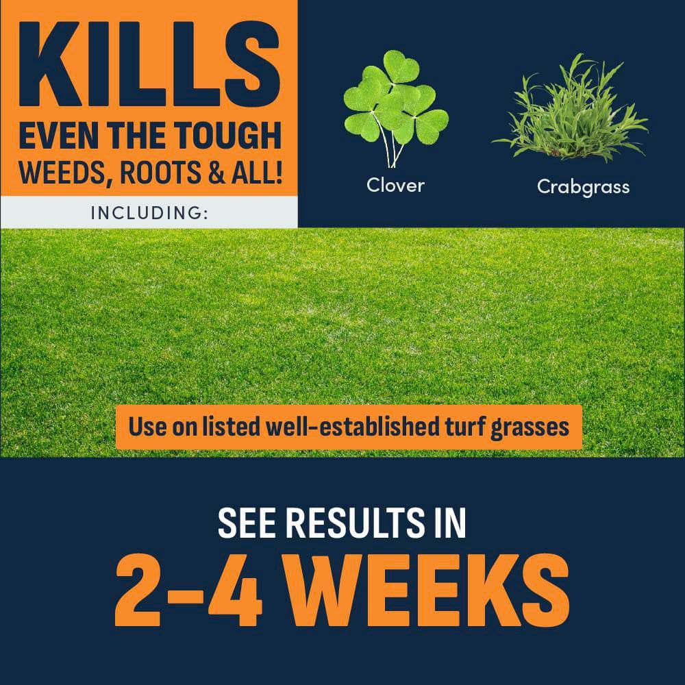 32 oz. 4,000 sq. ft. Lawn Weed and Crabgrass Killer Concentrate for 200-Plus Weed Types - Hercitys