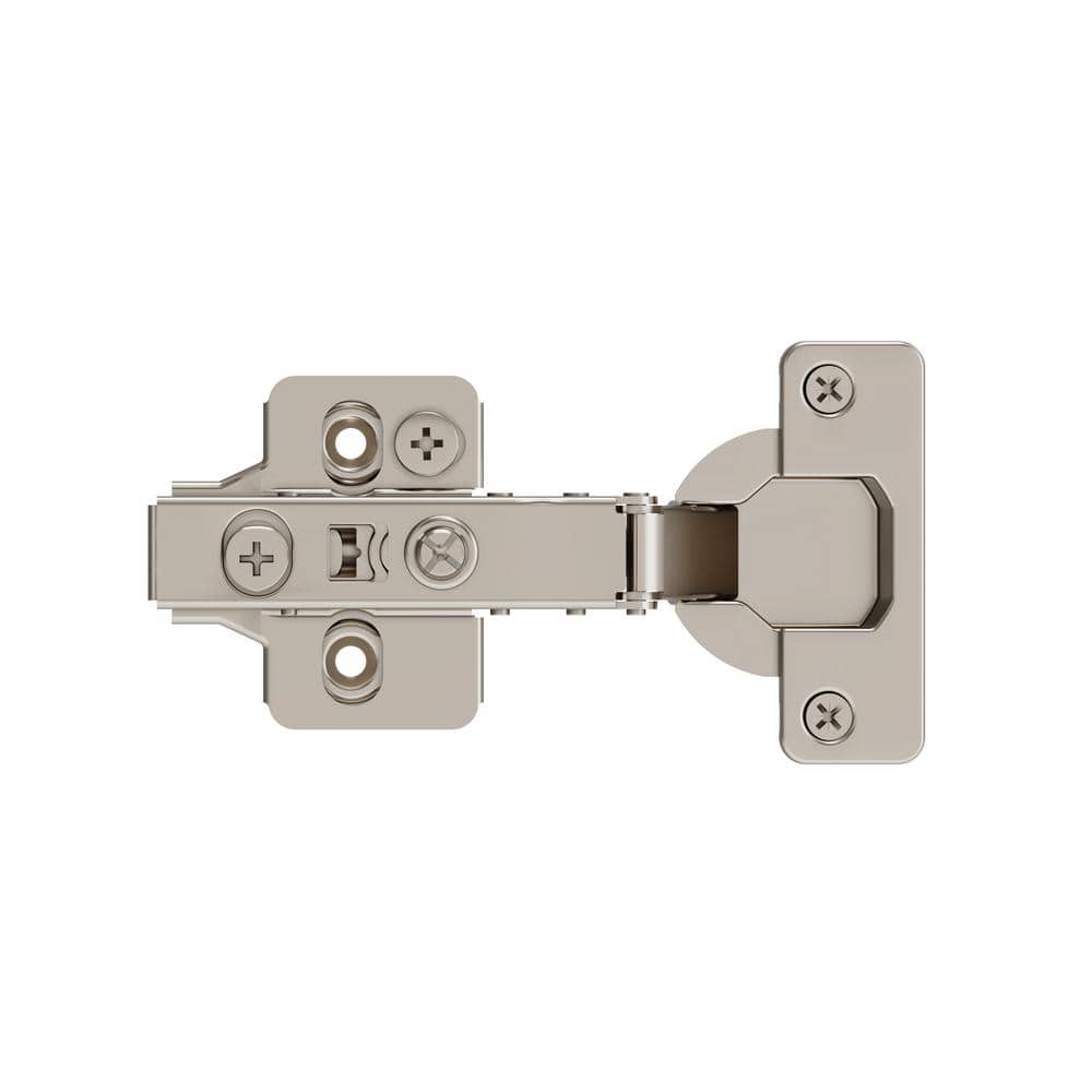 2-Pack Nickel Full Overlay Frameless Self Close Euro Concealed Cabinet Hinges - Hercitys